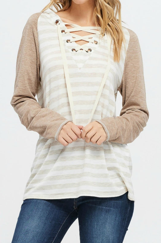 Striped Raglan Hoodie