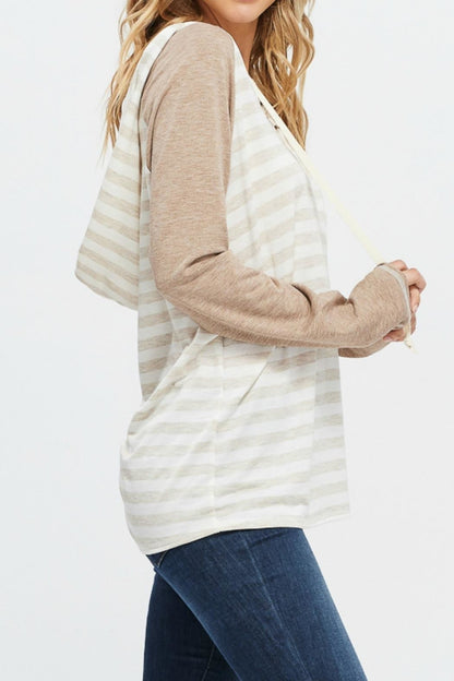 Striped Raglan Hoodie