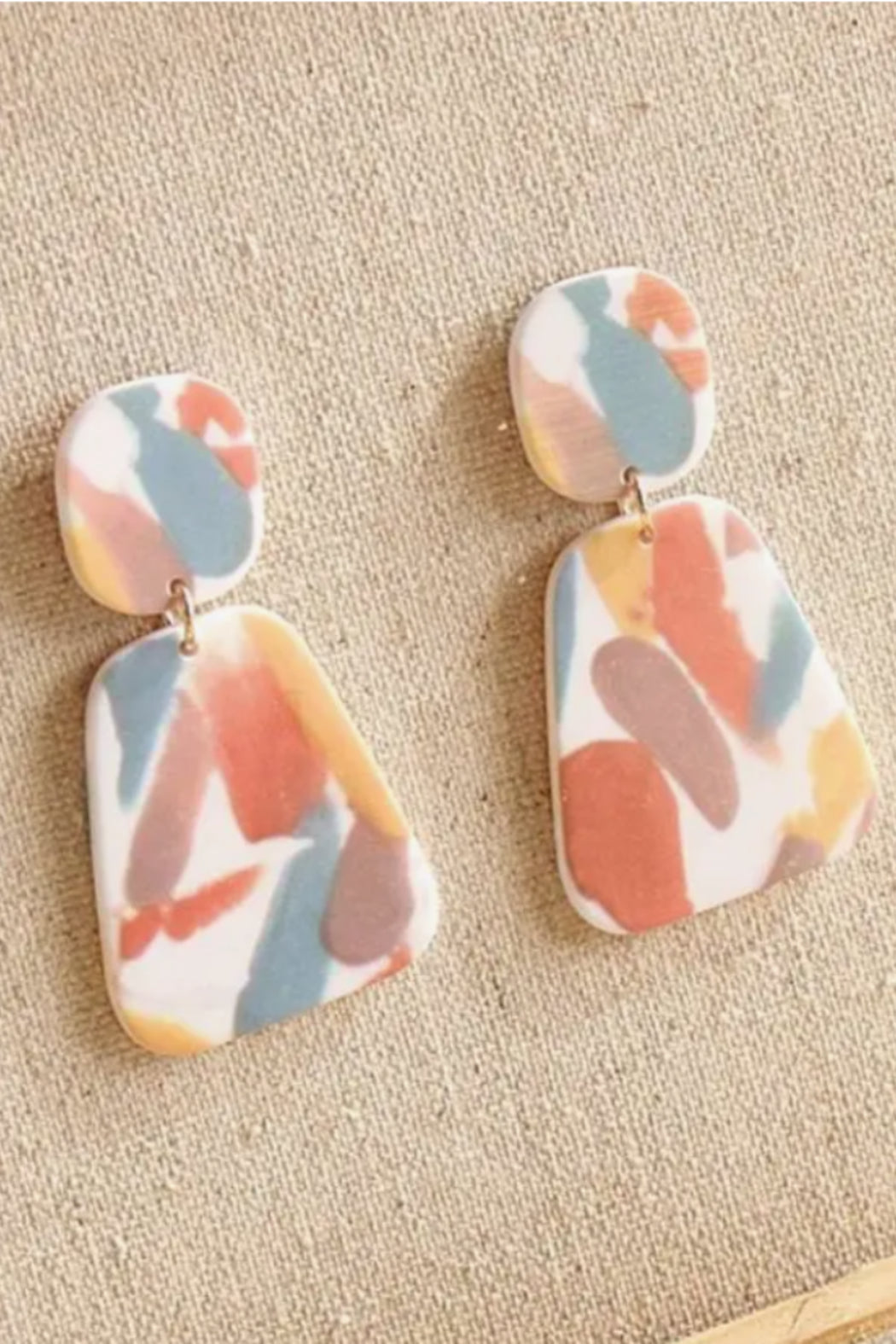 Stylish Geometric Multi Color Drop Earrings