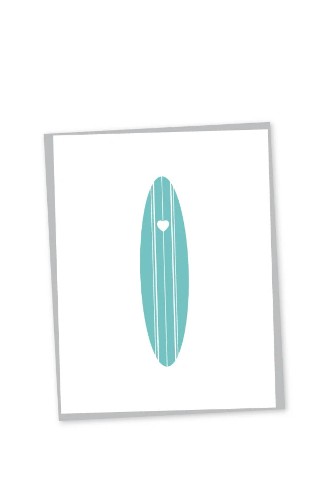 Surf Heart Letterpress Card