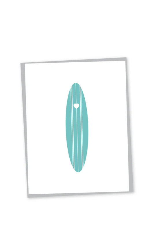 Surf Heart Letterpress Card