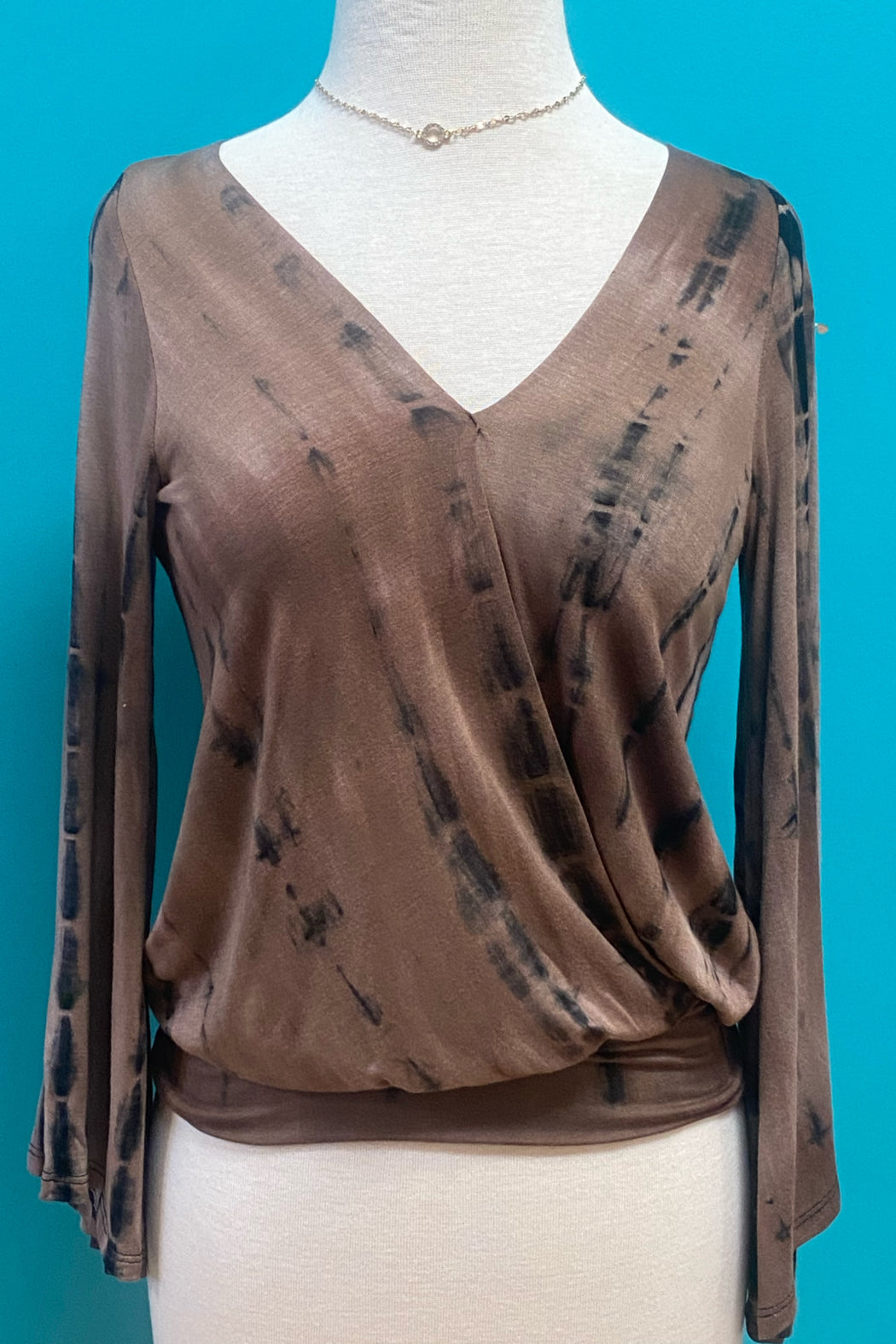 Surplice Bell Sleeve Top