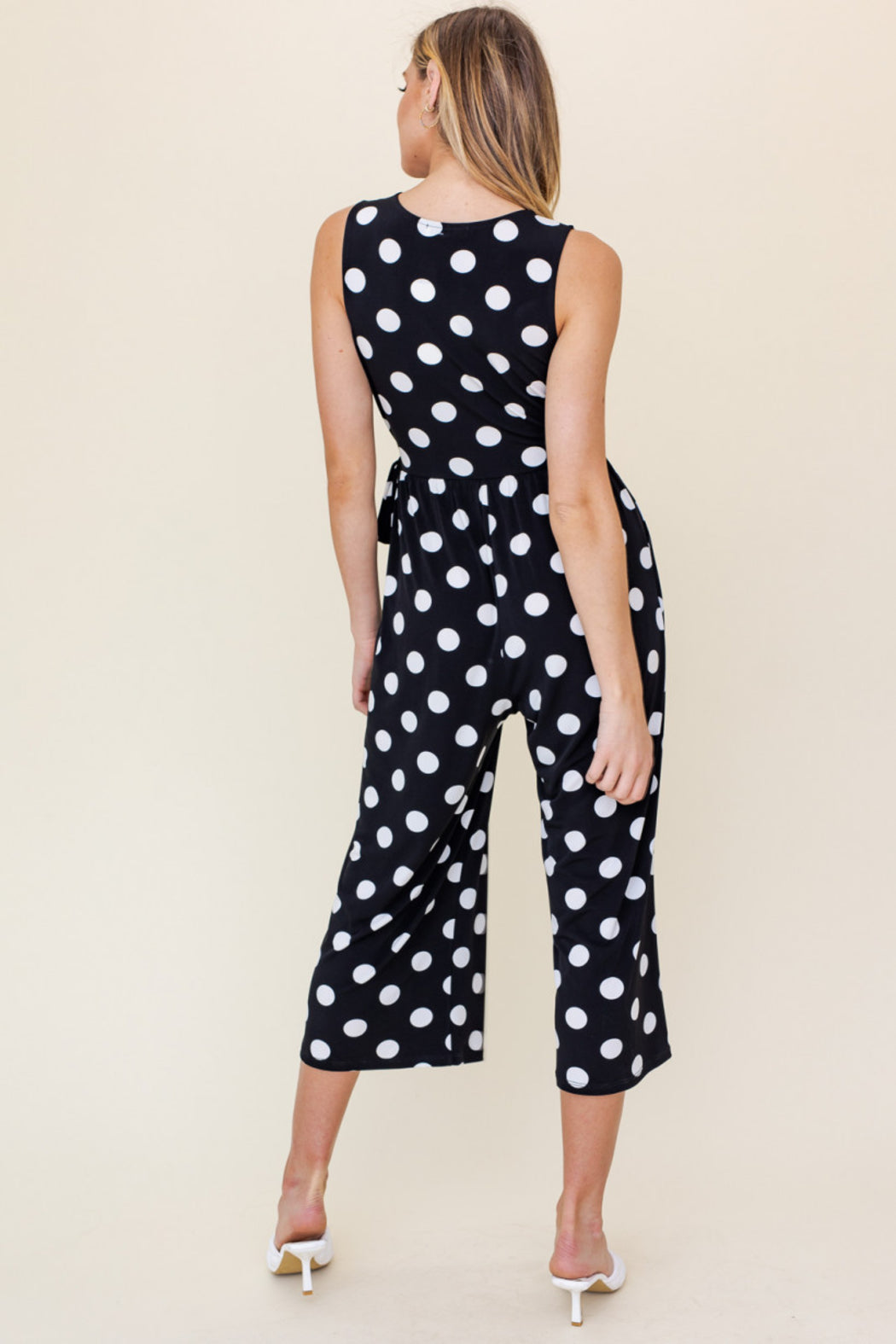 Surplice Side Tie Cropped Jumpsut