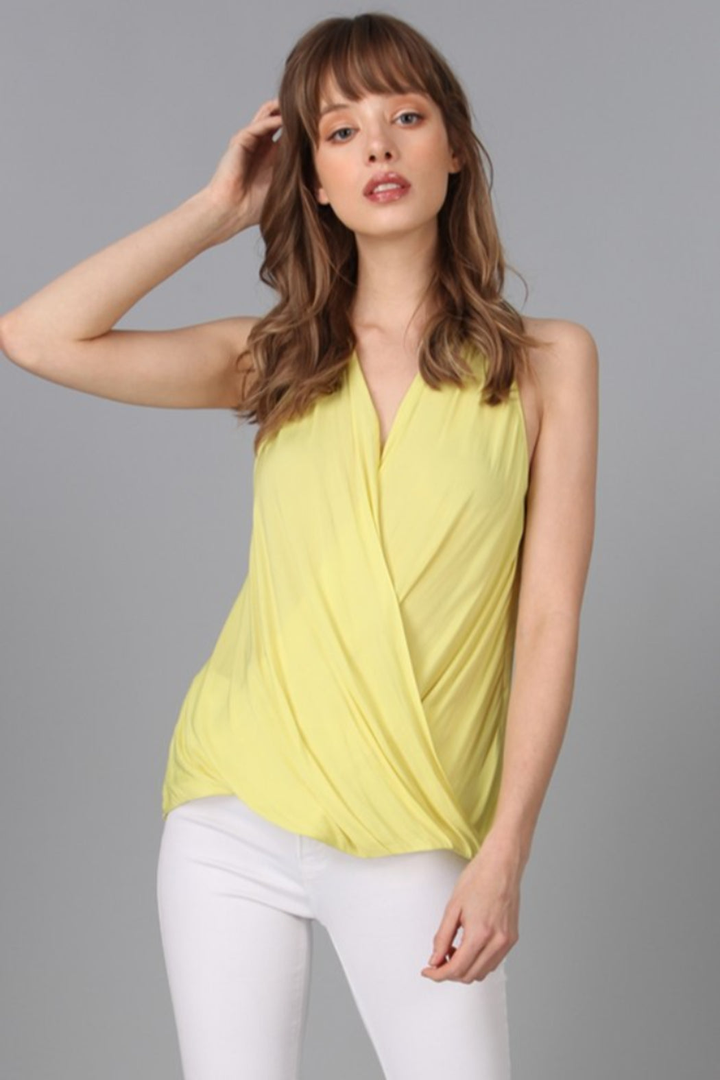 Surplice Sleeveless Top
