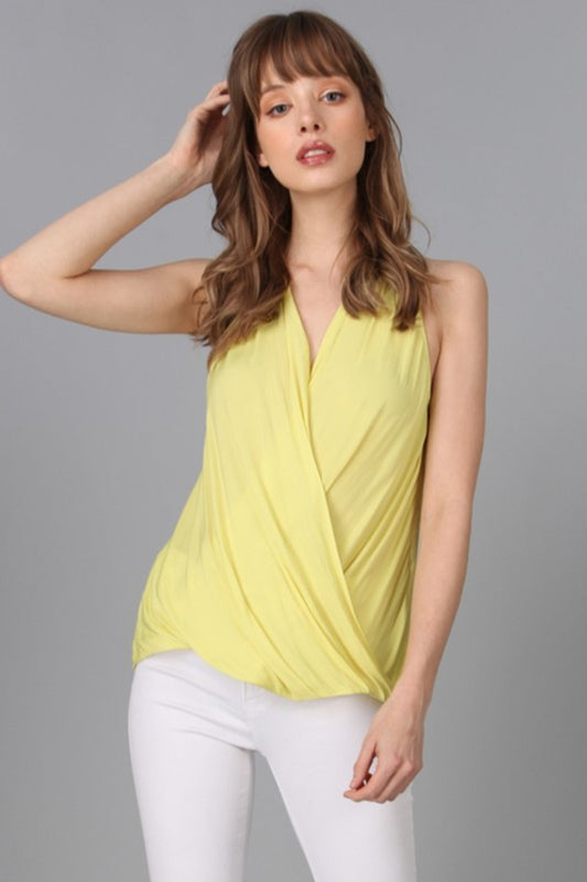 Surplice Sleeveless Top