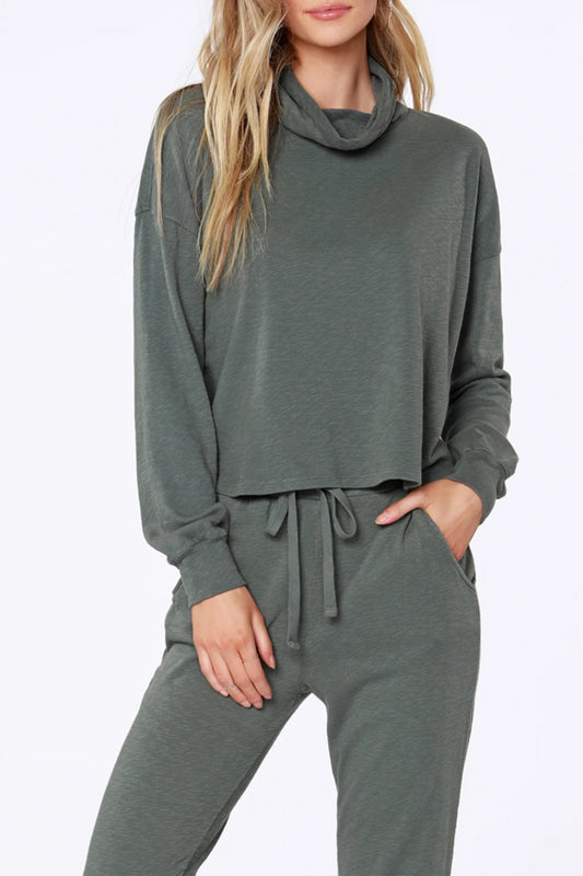 Sustainable Mock Neck Top