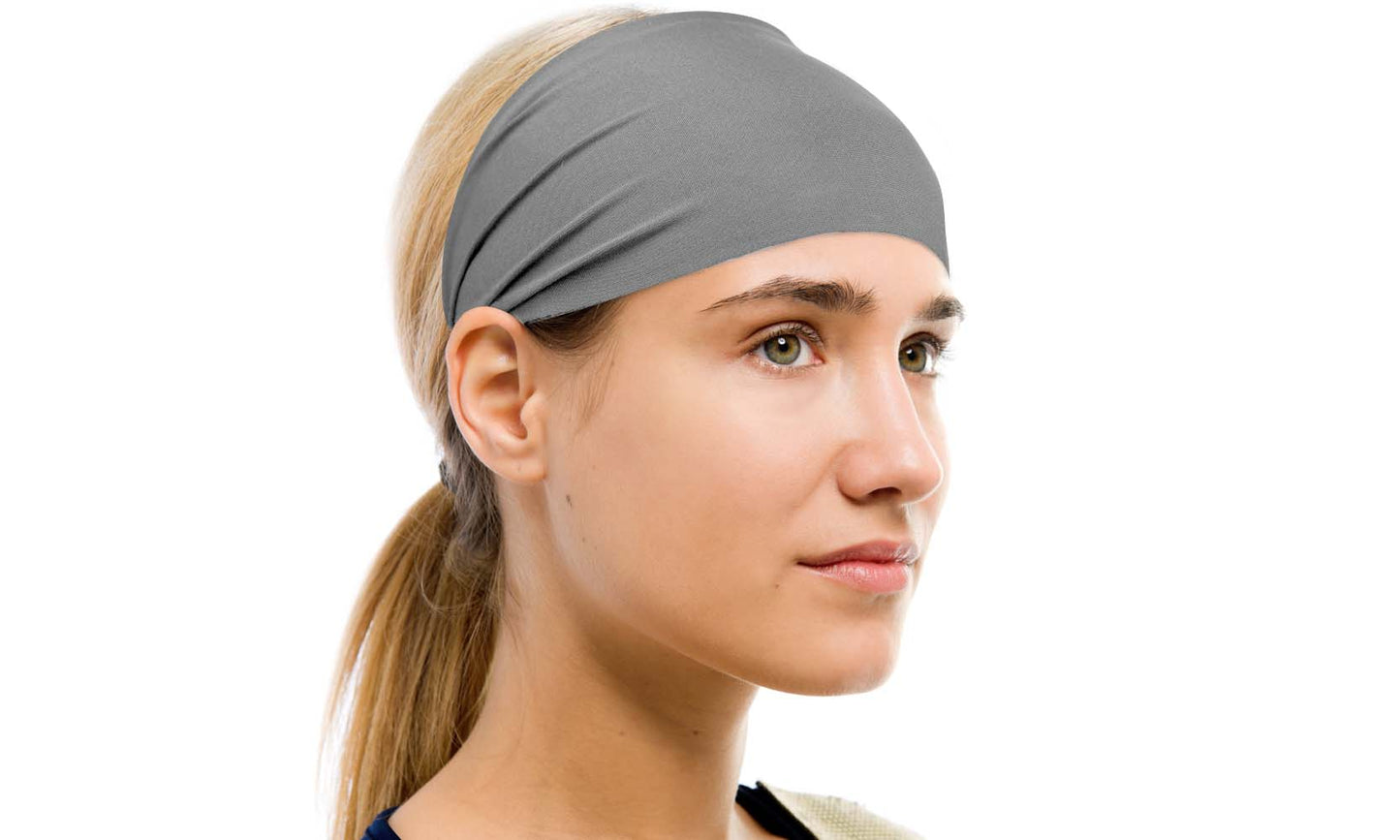 2 Pack Moisture Wicking Unisex Sweatband Head-Band- Assorted Colors