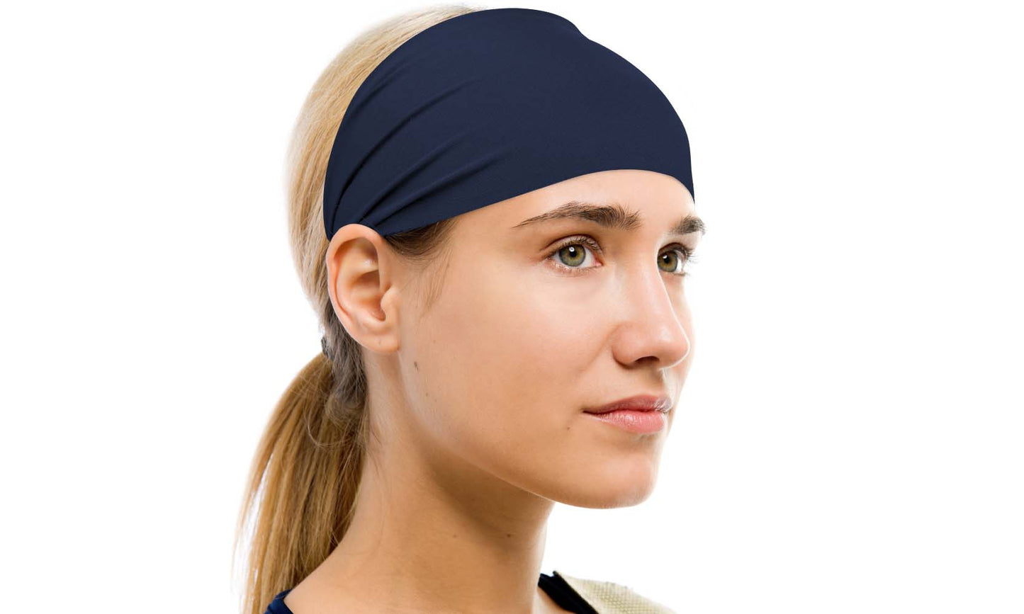 2 Pack Moisture Wicking Unisex Sweatband Head-Band- Assorted Colors