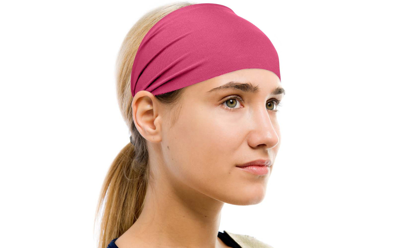 2 Pack Moisture Wicking Unisex Sweatband Head-Band- Assorted Colors
