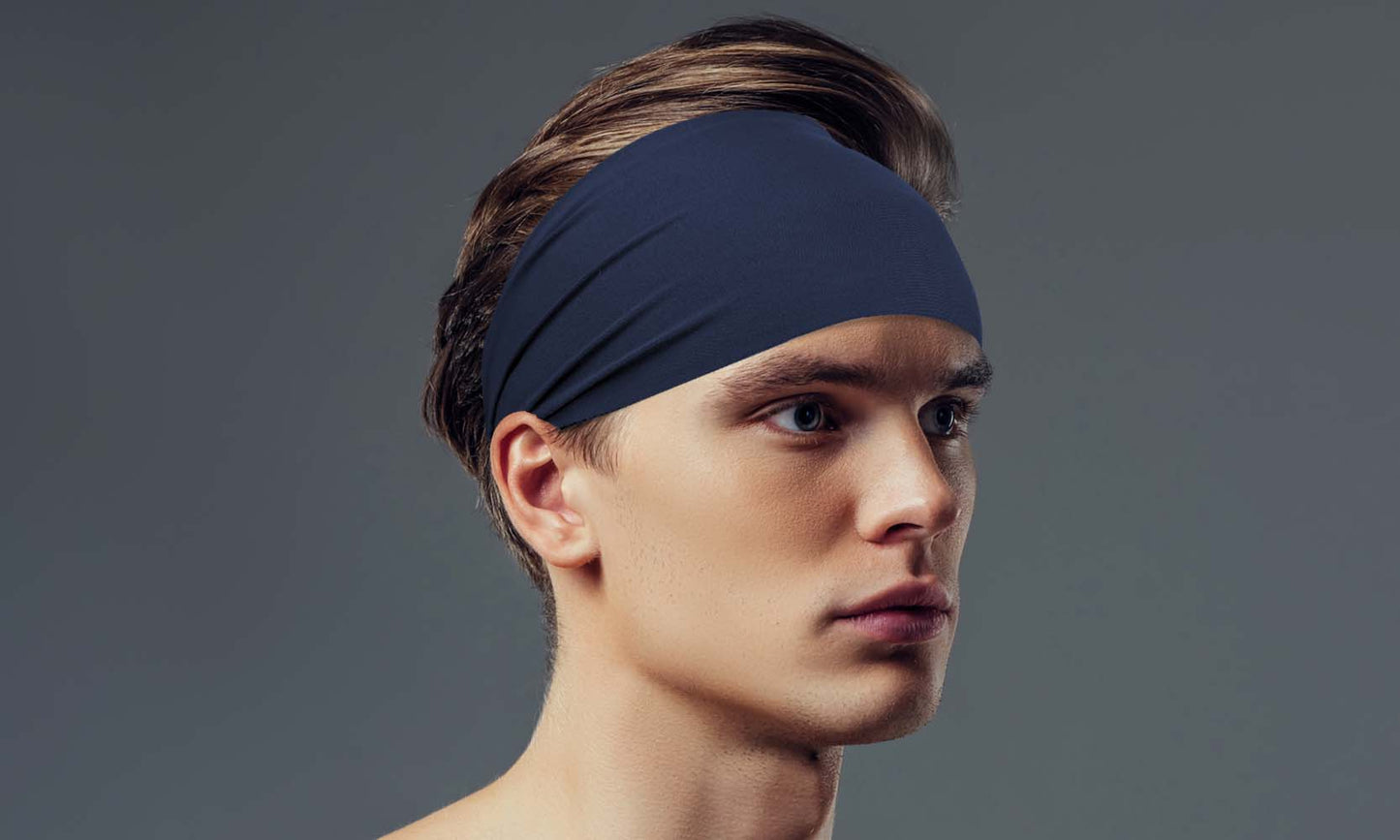 2 Pack Moisture Wicking Unisex Sweatband Head-Band- Assorted Colors