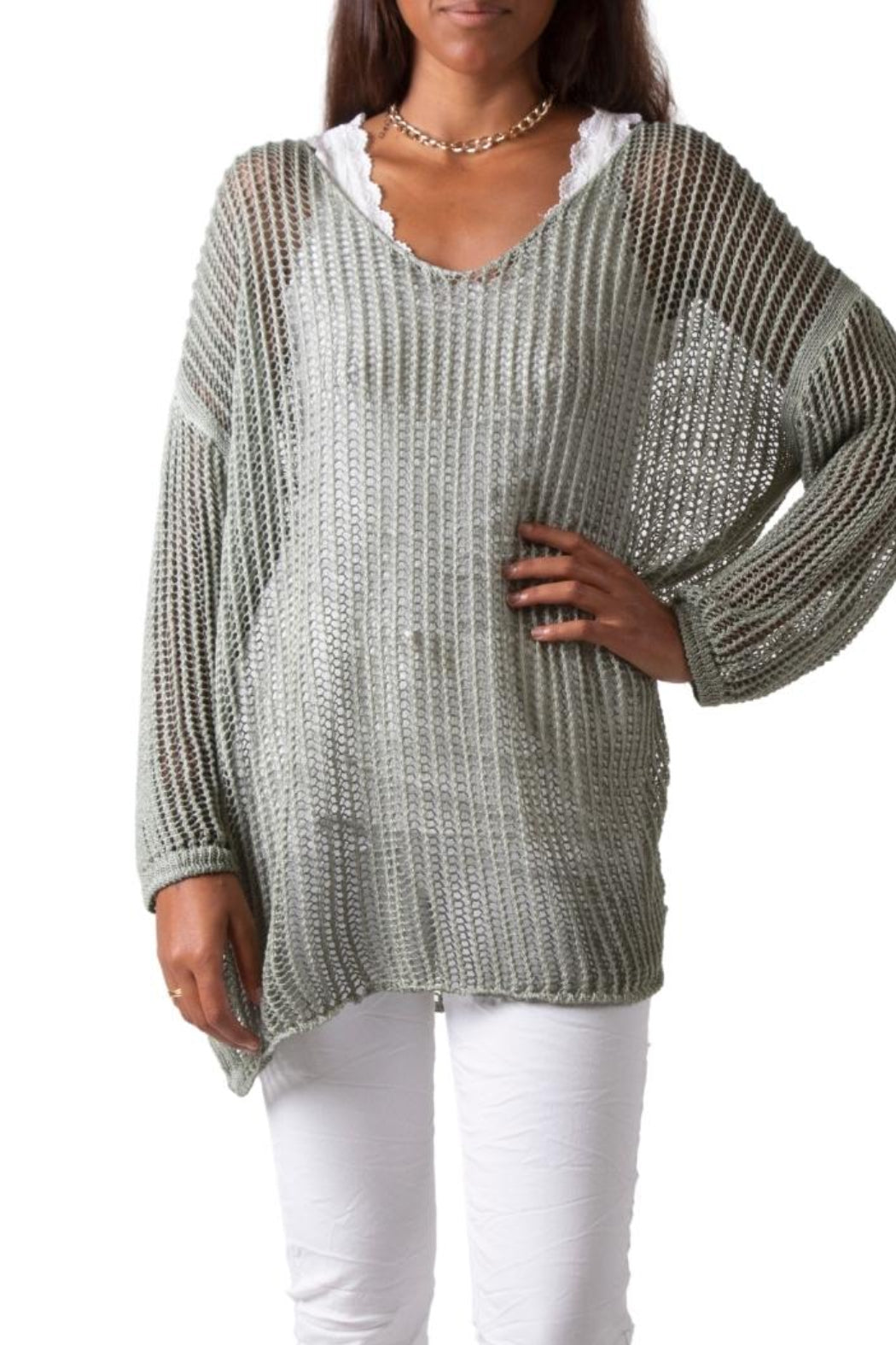 Taranto Knit Mesh Sweater
