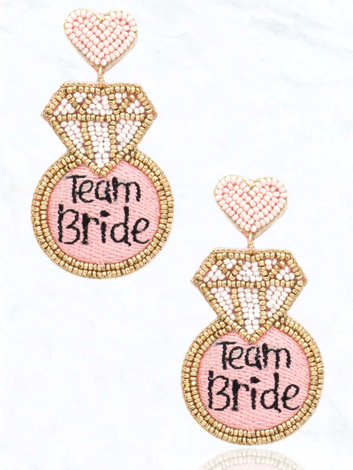 Bride and Team Bride Handmade Beaded Earrings