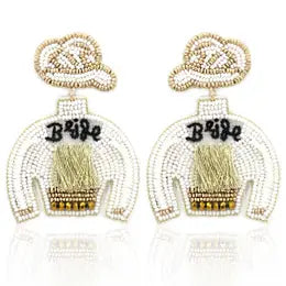 Bride and Team Bride Handmade Beaded Earrings