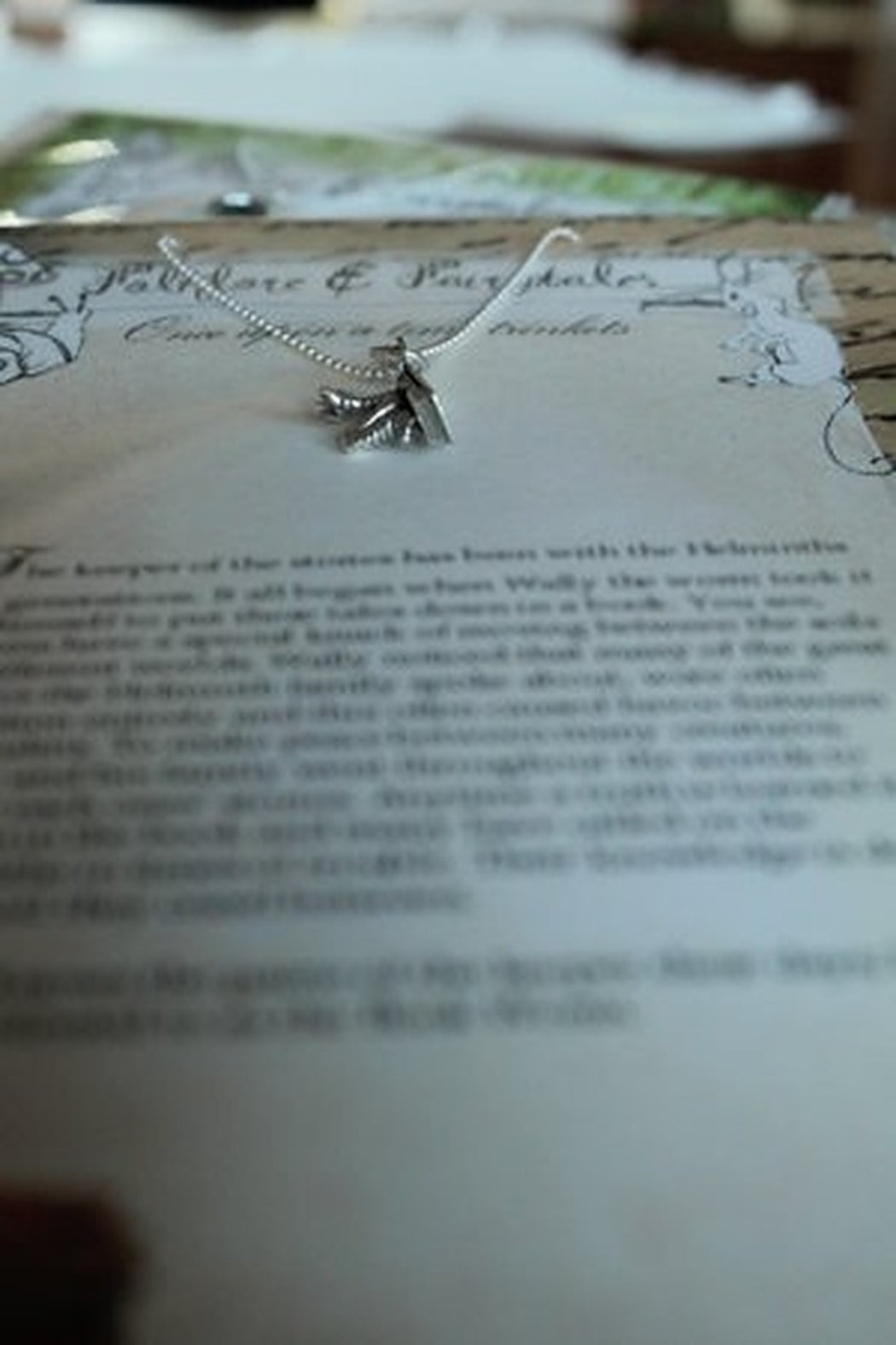 The book worm storybook necklace
