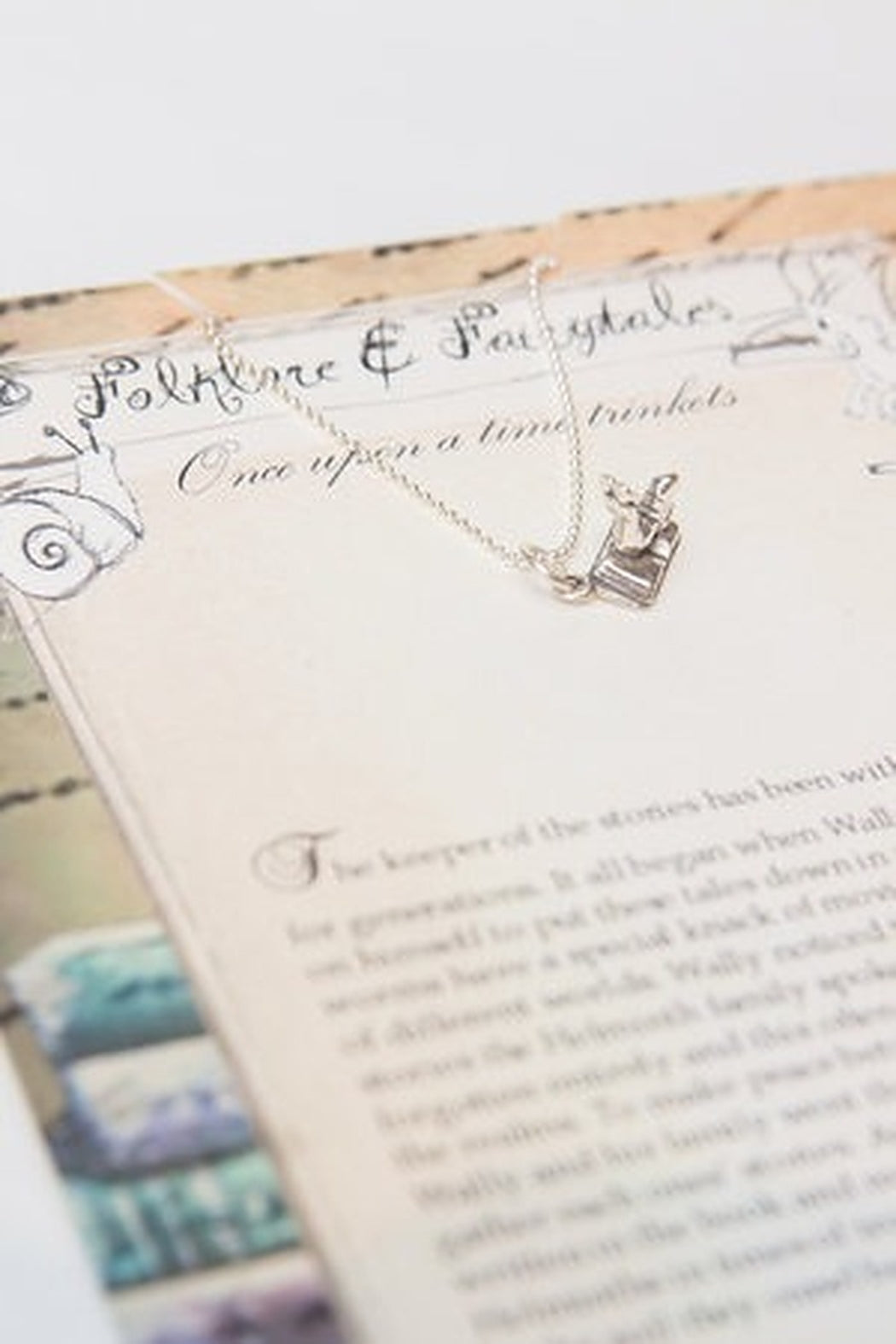 The book worm storybook necklace