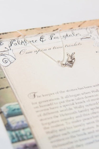 The book worm storybook necklace
