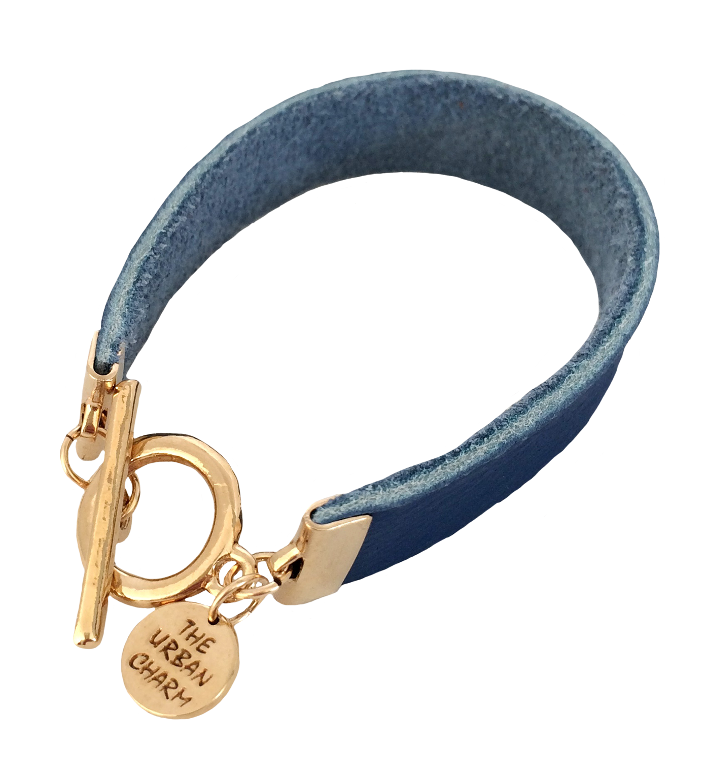 Blue Leather Color Band Bracelet by the Urban Charm