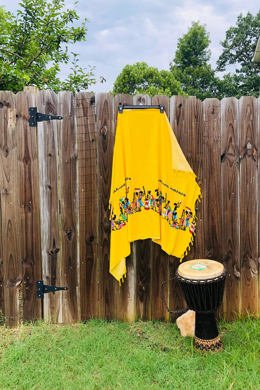 Yellow Swahili Kanga