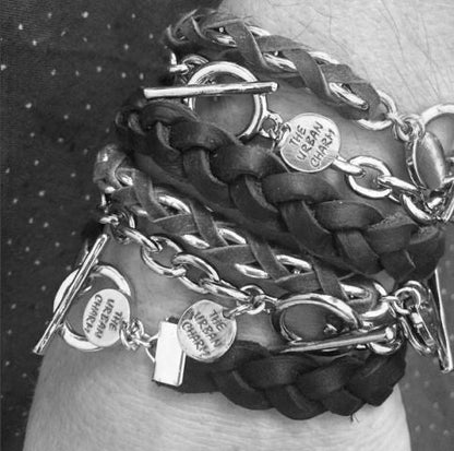 Brown Braided Wrap GenuineLeather Bracelet