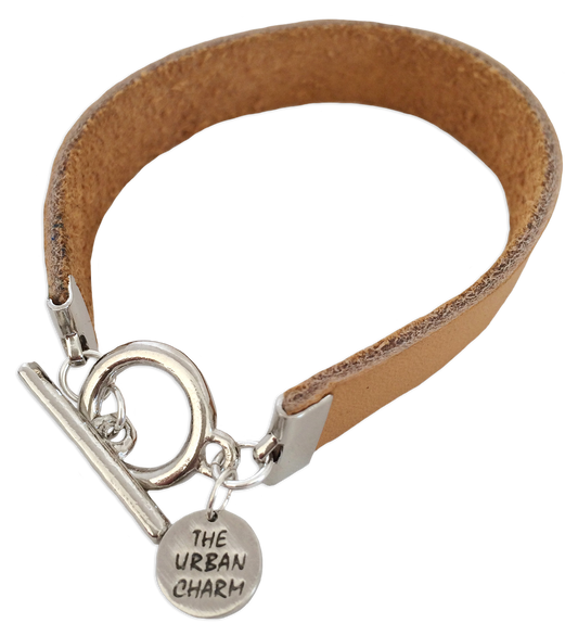 Tan Leather Color Band Bracelet