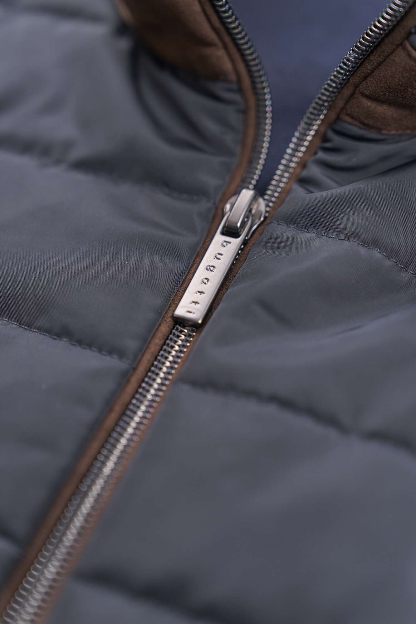 Bugatti Jacket with Blended Fabric in Navy