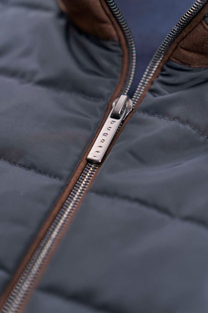 Bugatti Jacket with Blended Fabric in Navy