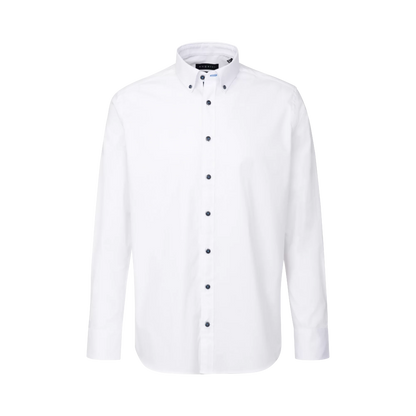 Bugatti Easy Care Long Sleeve White Shirt