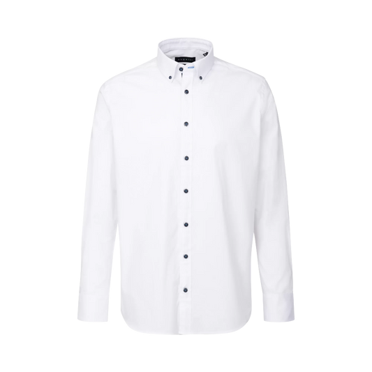 Bugatti Easy Care Long Sleeve White Shirt