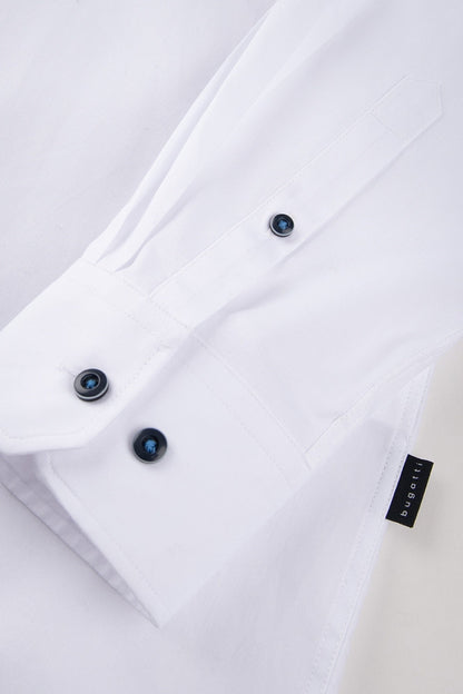 Bugatti Easy Care Long Sleeve White Shirt