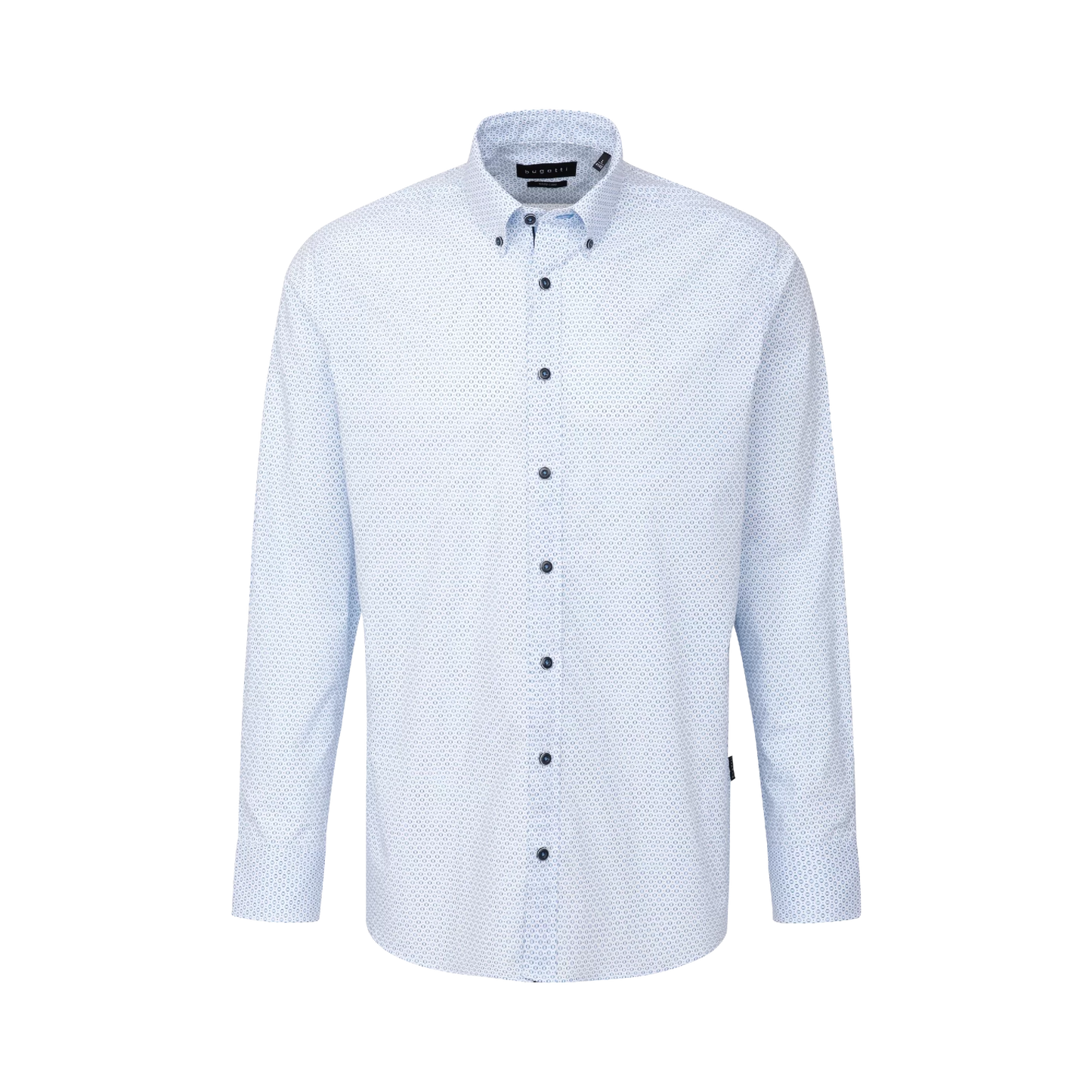 Bugatti Easy Care Long Sleeve Blue Shirt