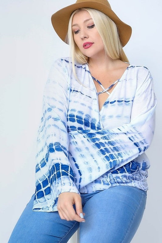 Tie Dye Wrap Top