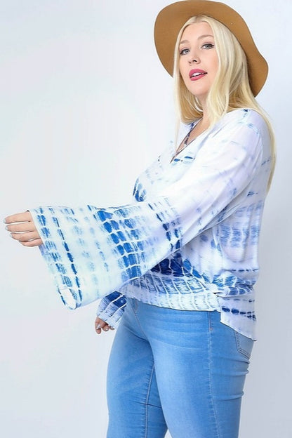 Tie Dye Wrap Top