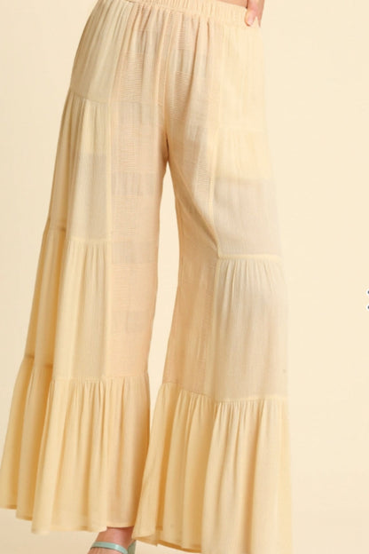 Tiered Ruffle Flowy Pant