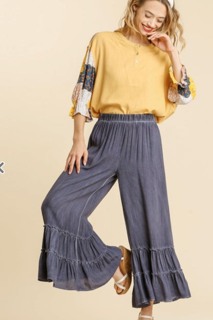 Tiered Ruffle Flowy Pant