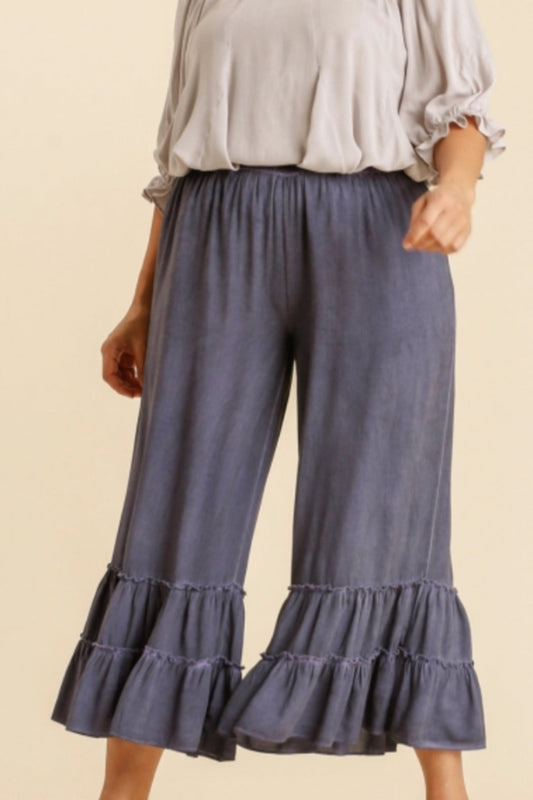 Tiered Ruffle Flowy Pant