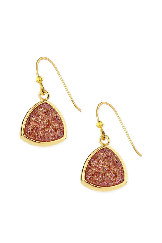 Triangle Dangle Druzy Earring