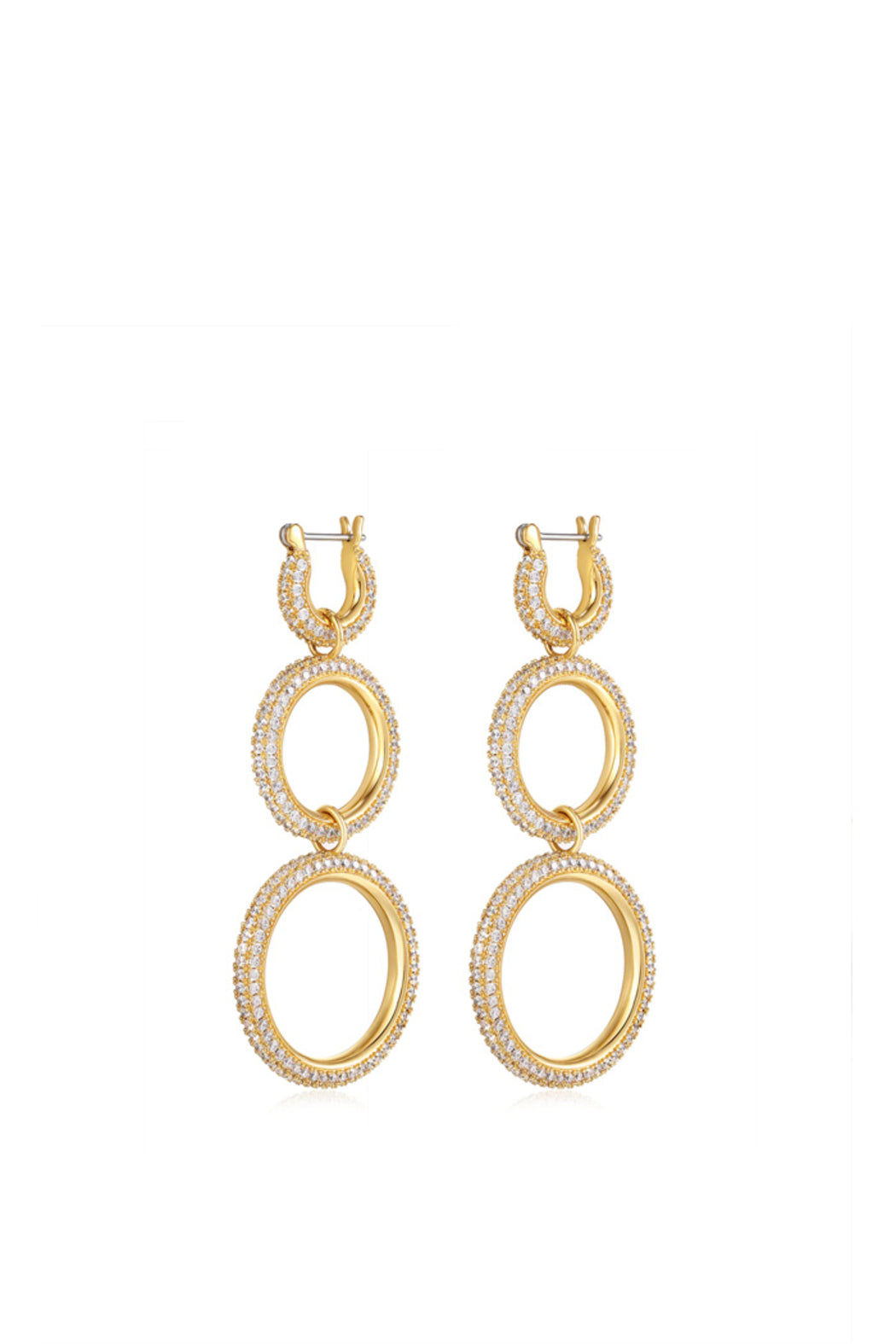 Triple Pave Hoops