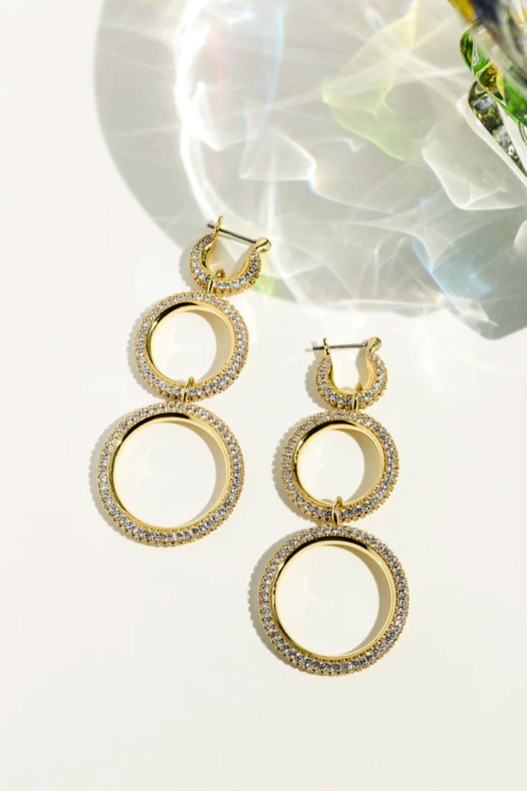 Triple Pave Hoops