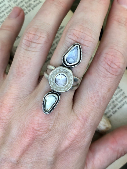 Triple Sapphire Rise Ring