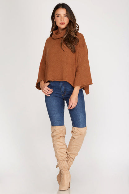 Turtleneck Knit Sweater