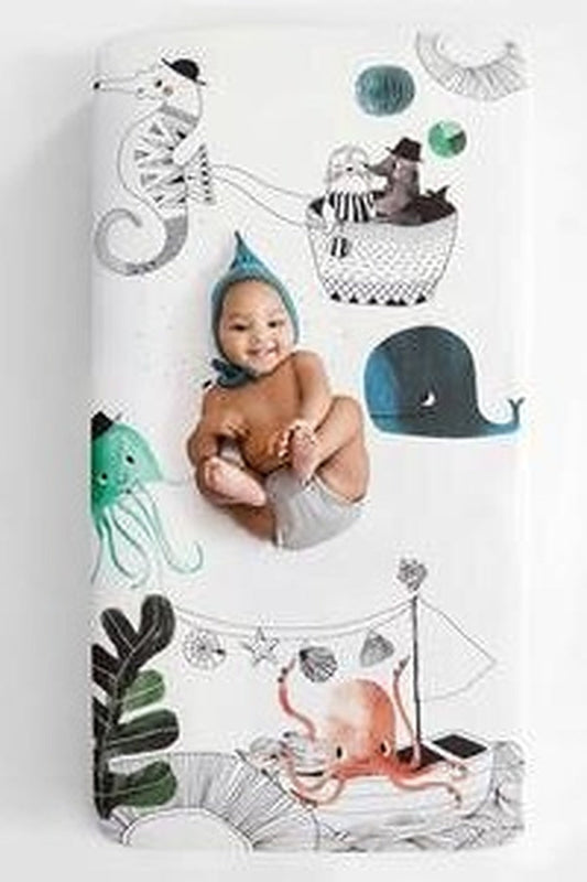 Underwater Love Standard Size Crib Sheet