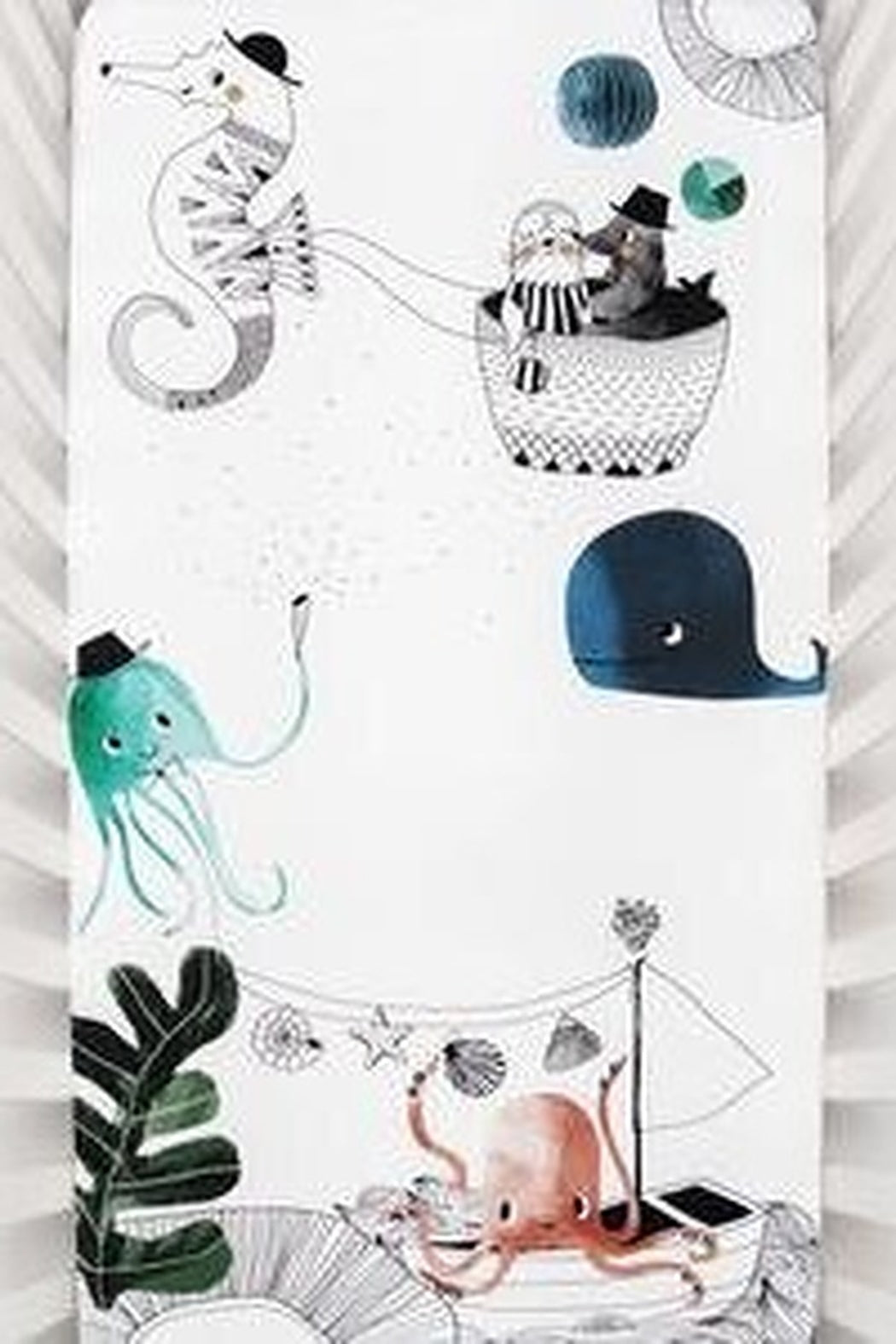 Underwater Love Standard Size Crib Sheet