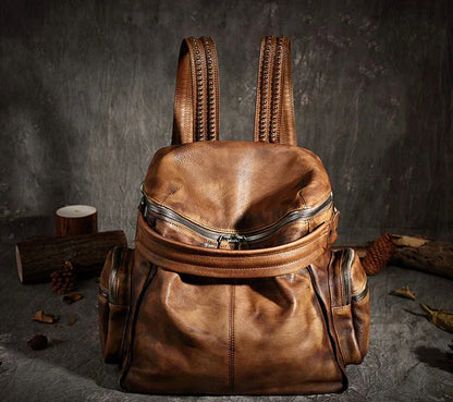 Unisex Leather Backpack