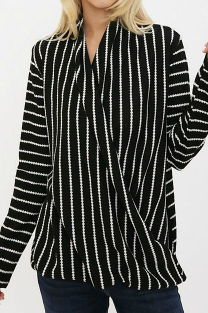 Stripe Drape Top