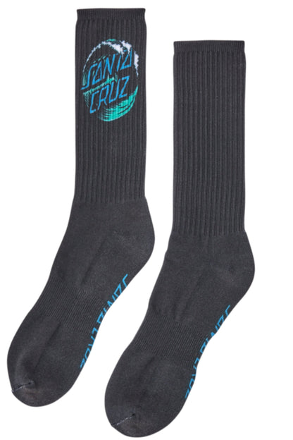 Wave Dot Crew Socks Mens 9-11 1 Pair