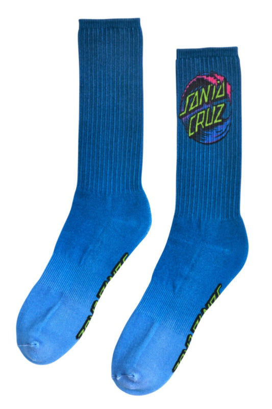 Wave Dot Crew Socks Mens 9-11 1 Pair