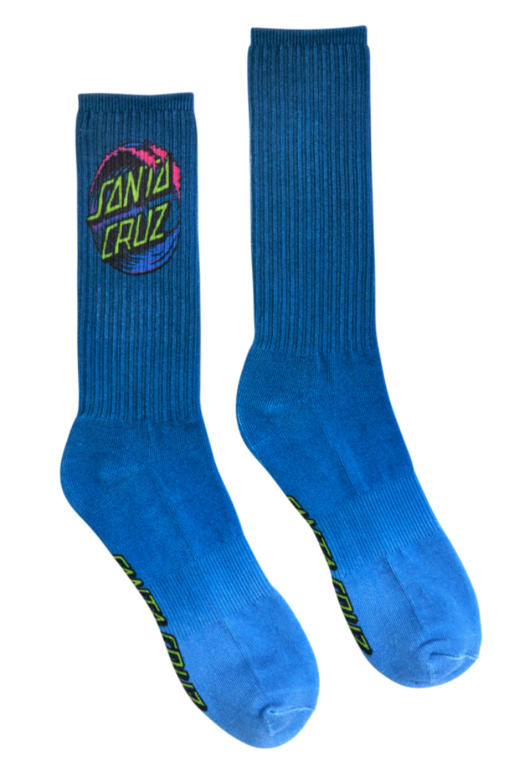 Wave Dot Crew Socks Mens 9-11 1 Pair