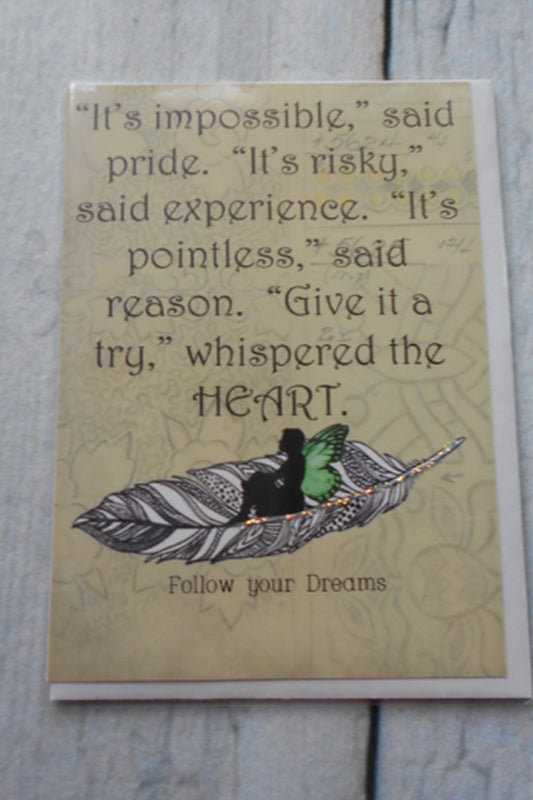 Whispered the heart card