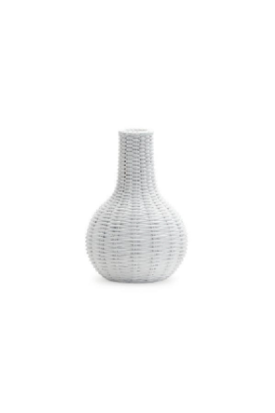 White Basket Weave Pattern Vases