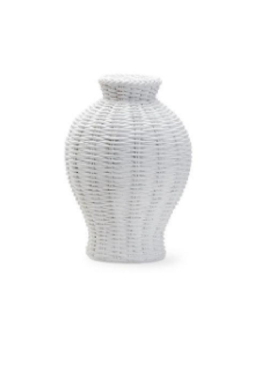 White Basket Weave Pattern Vases